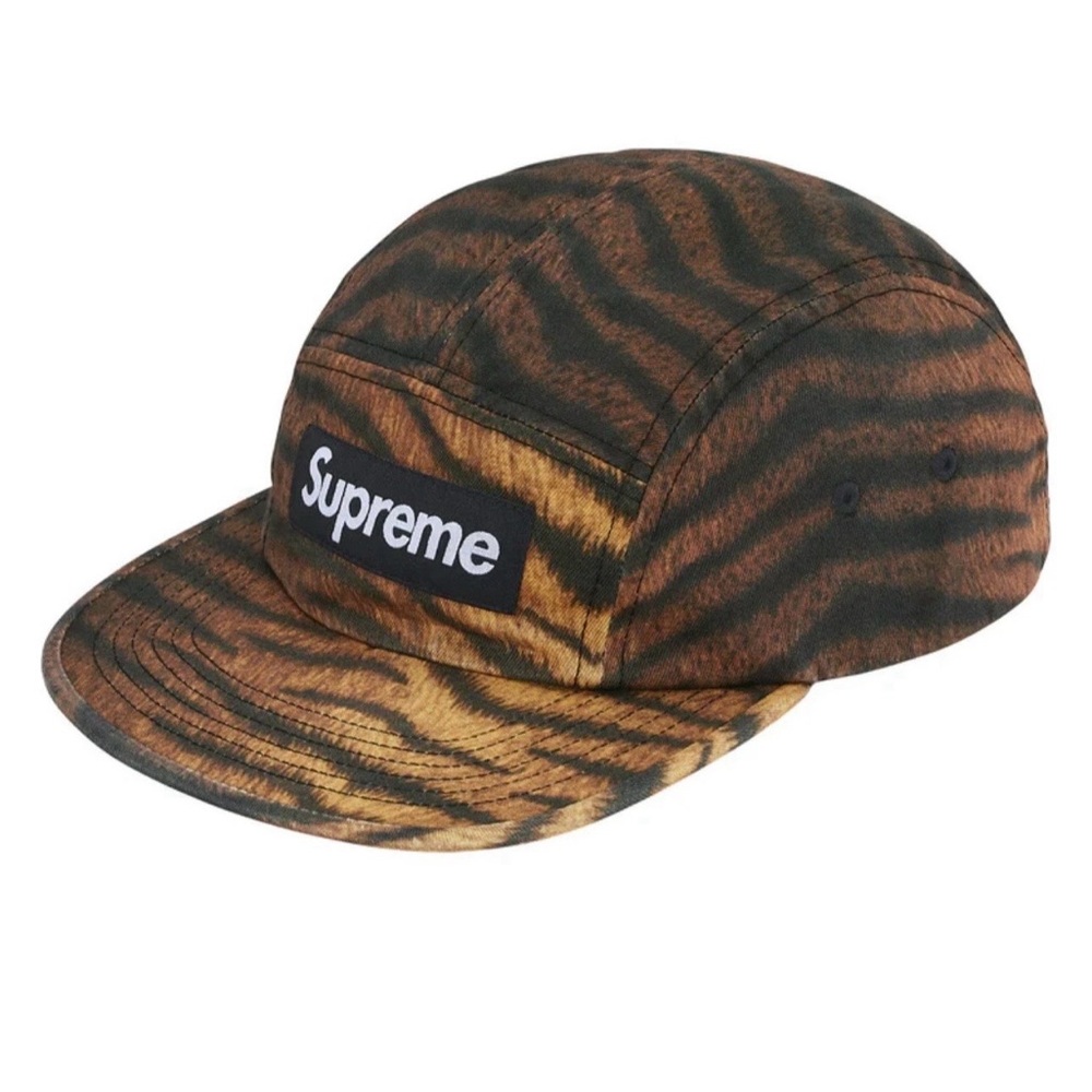 Supreme Washed Chino Twill Camp Cap (Tiger)